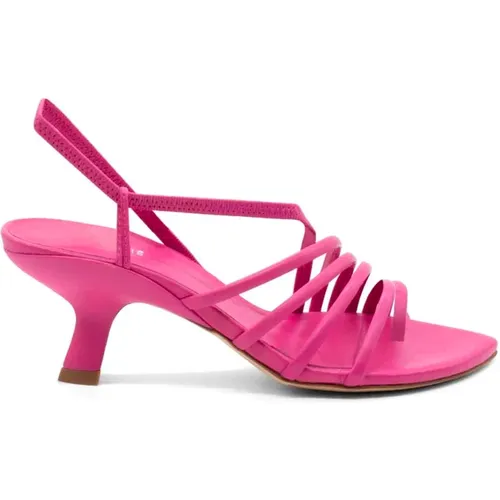 Asymmetrische Violette Ledersandalen , Damen, Größe: 39 EU - Vic Matié - Modalova