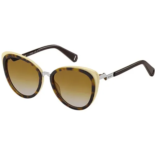 Sunglasses, female, , Size: ONE SIZE Havana Light Yellow Sunglasses - Max & Co - Modalova