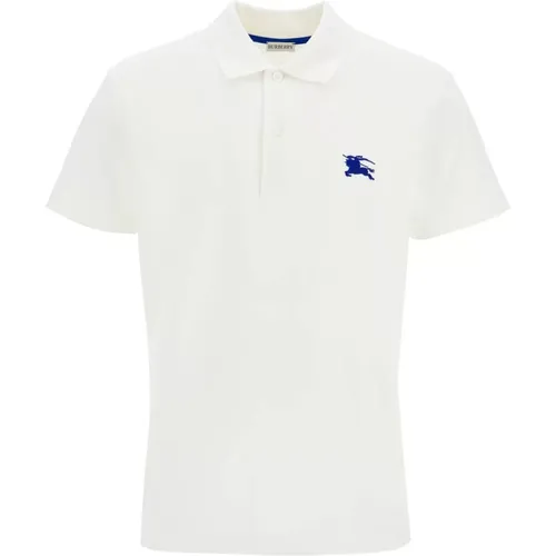 Embroidered Equestrian Knight Design Polo Shirt , male, Sizes: XL, M - Burberry - Modalova