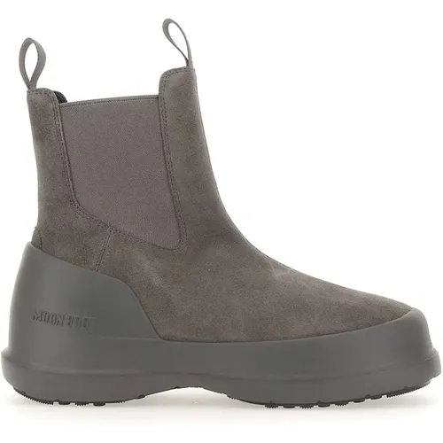 Chelsea Boots, female, , Size: 8 US Grey Suede Chelsea Boots - moon boot - Modalova