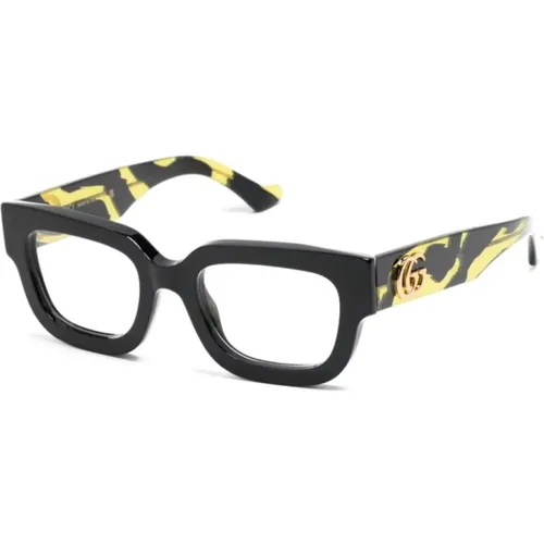 Klassische Schwarze Optische Brille , Damen, Größe: 50 MM - Gucci - Modalova