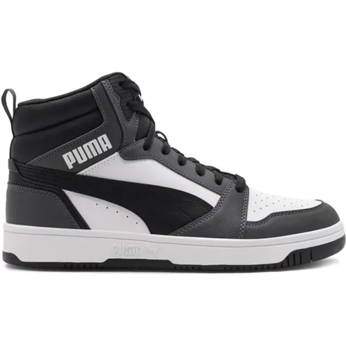 Rebound V6 Weiß-Schwarze Sneakers , Herren, Größe: 44 1/2 EU - Puma - Modalova