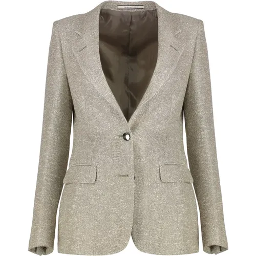 Blazers, female, , Size: M Single-breasted One Button Jacket - Tagliatore - Modalova
