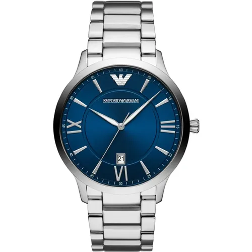 Watches, unisex, , Size: ONE SIZE Sophisticated Quartz Watch with Stainless Steel Case - Emporio Armani - Modalova