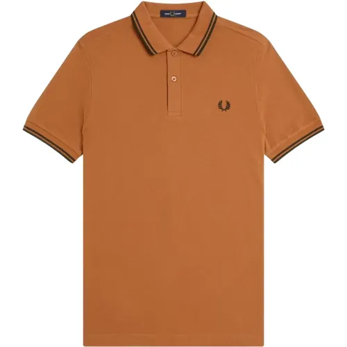 Polo Shirts, male, , Size: L Double Stripe Polo Shirt M3600 - Fred Perry - Modalova