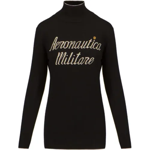 Turtleneck with Beige Line , female, Sizes: XL, L - aeronautica militare - Modalova