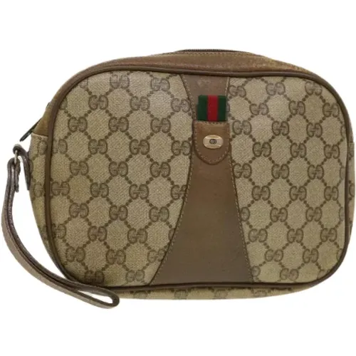 Pre-owned Clutches, female, , Size: ONE SIZE Pre-owned Canvas clutches - Gucci Vintage - Modalova