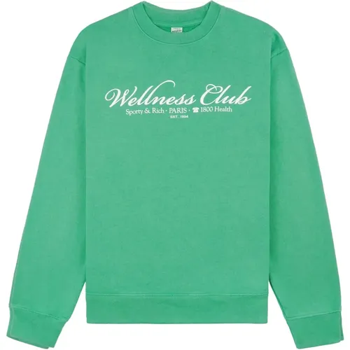 Crewneck Logo Sweatshirt , male, Sizes: L - Sporty & Rich - Modalova