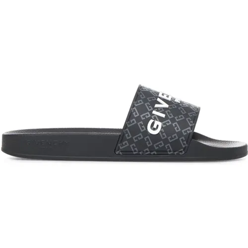 Sliders, male, , Size: 7 US Slip-On Monogram Rubber Shoes - Givenchy - Modalova