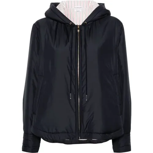 Waterproof Hooded Jacket , female, Sizes: XS, 2XS - Thom Browne - Modalova