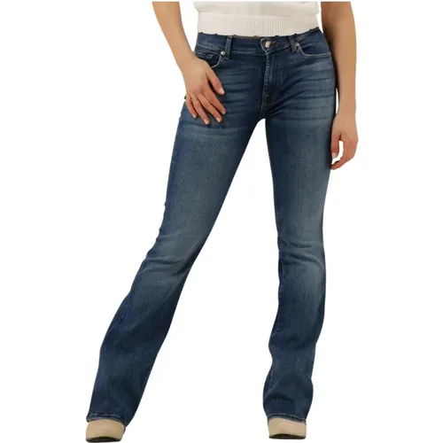 Bootcut Flared Jeans Blau , Damen, Größe: W30 - 7 For All Mankind - Modalova