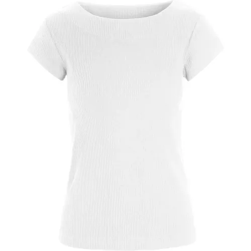 Globe Rib T-Shirt Top in Weiß - Bitte Kai Rand - Modalova