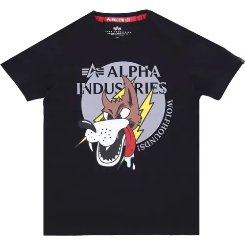 T-Shirts, male, , Size: S Wolfhounds Tee T-shirt - alpha industries - Modalova