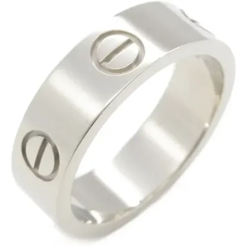 Pre-owned Jewellery, female, , Size: ONE SIZE Pre-owned White Gold rings - Cartier Vintage - Modalova