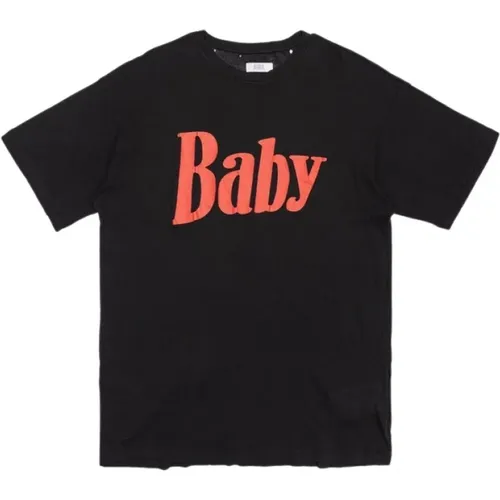 Schwarzes Baby-Print-Baumwoll-T-Shirt , Herren, Größe: L - ERL - Modalova