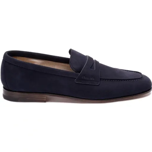 Loafers, male, , Size: 8 1/2 US Navy Loafers for Men - Church's - Modalova