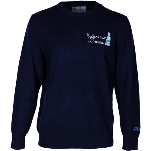 Herren Pullover. Rundhalsausschnitt, regular fit. Wolle. Hergestellt in Italien - MC2 Saint Barth - Modalova