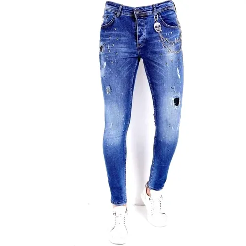 Slim-fit Jeans , male, Sizes: W33, W34 - Local Fanatic - Modalova