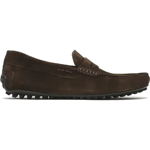 Loafers, male, , Size: 10 US Suede Moccasins - Rossano Bisconti - Modalova