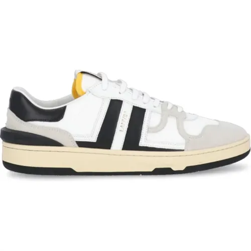 Leather and Fabric Sneakers , male, Sizes: 8 UK, 6 UK, 7 UK, 5 UK - Lanvin - Modalova