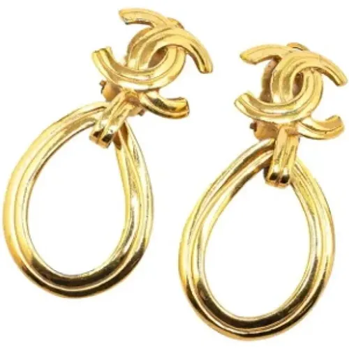 Pre-owned Jewellery, female, , Size: ONE SIZE Pre-owned Metal earrings - Chanel Vintage - Modalova