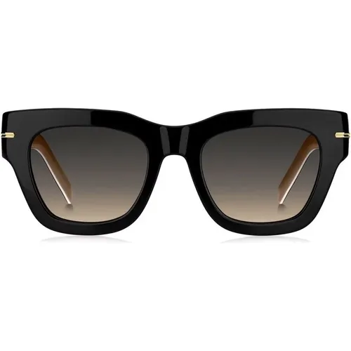 Schwarze Beige/Braune Getönte Sonnenbrille - Hugo Boss - Modalova