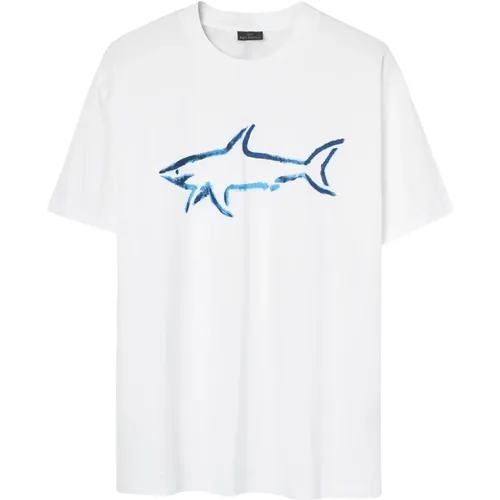 Printed T-Shirt , male, Sizes: L, M - PAUL & SHARK - Modalova