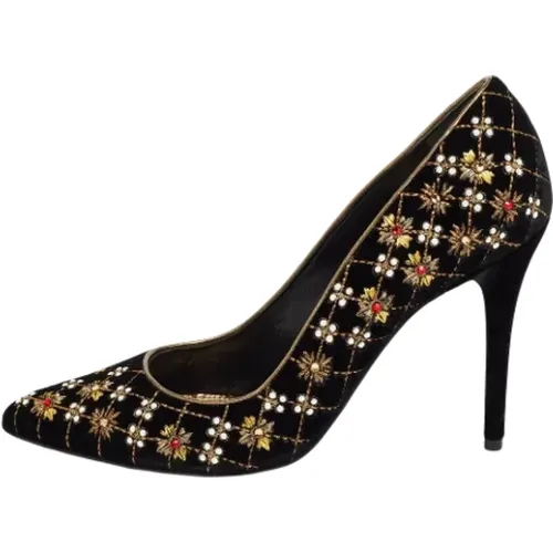 Pre-owned Velvet heels , female, Sizes: 5 1/2 UK - Alexander McQueen Pre-owned - Modalova