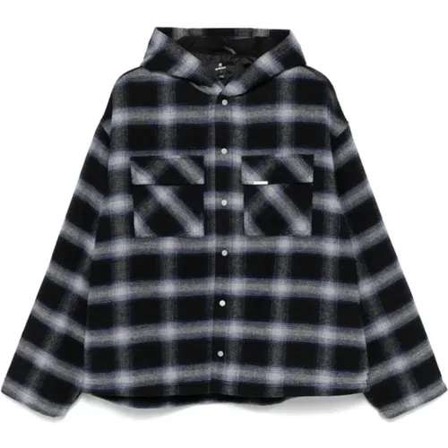 Checkered Hooded Shirt , male, Sizes: M, 2XL, XL, S, L - Represent - Modalova