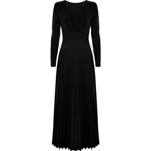 Maxi Dresses, female, , Size: XS Elegant V-Neck Long Sleeve Dress - Kocca - Modalova