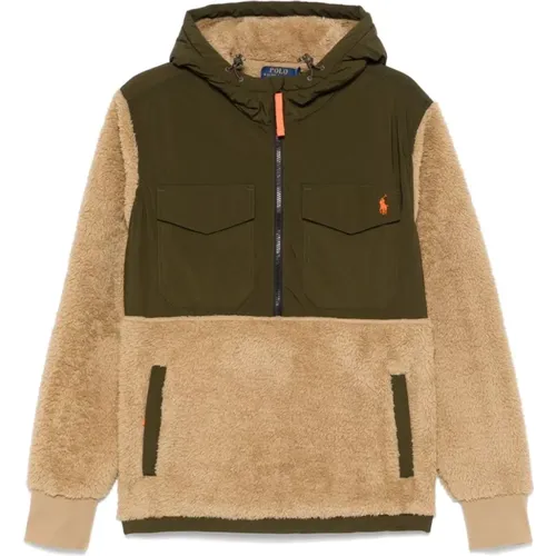 Faux-Fur Colour-Block Coat , male, Sizes: M - Polo Ralph Lauren - Modalova