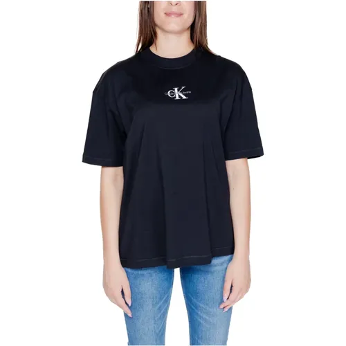 Boyfriend T-Shirt Herbst/Winter Kollektion 100% Baumwolle , Damen, Größe: M - Calvin Klein Jeans - Modalova