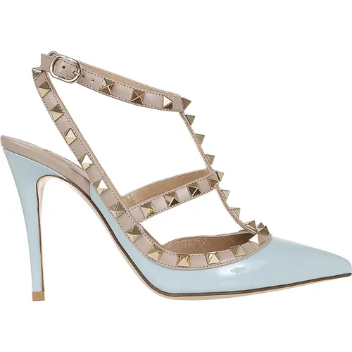 Pumps, female, , Size: 10 US Rockstud Patent Leather Pumps - Valentino Garavani - Modalova