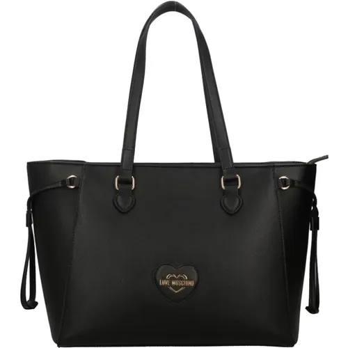 Schwarze Shopper-Tasche für den täglichen Gebrauch - Moschino - Modalova