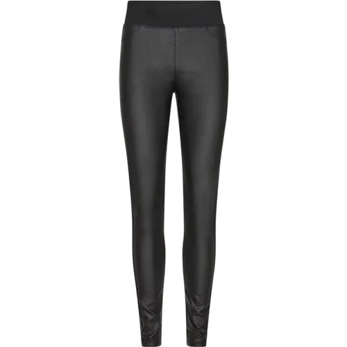 Beschichtete Powerstretch Skinny Hose Schwarz , Damen, Größe: 2XL - FREEQUENT - Modalova