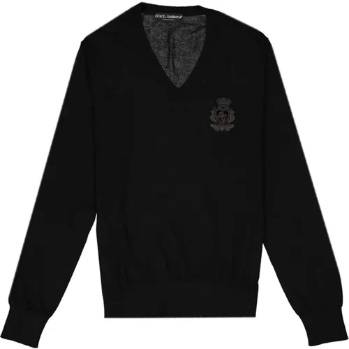 Mens Cotton Sweater , male, Sizes: M - Dolce & Gabbana - Modalova