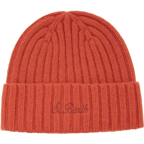 Beanies, male, , Size: ONE SIZE Stylish Wool Hat with Embroidery - MC2 Saint Barth - Modalova