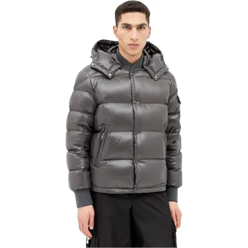 Quilted Down Jacket with Detachable Hood , male, Sizes: L, S, M - Moncler - Modalova