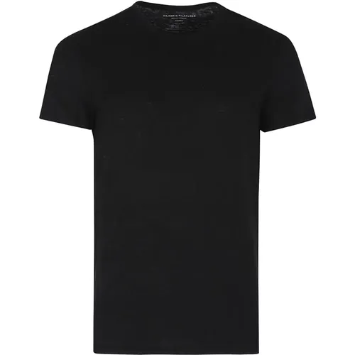 T-Shirts & Polos Ss24 , male, Sizes: L, S, XL, M - majestic filatures - Modalova