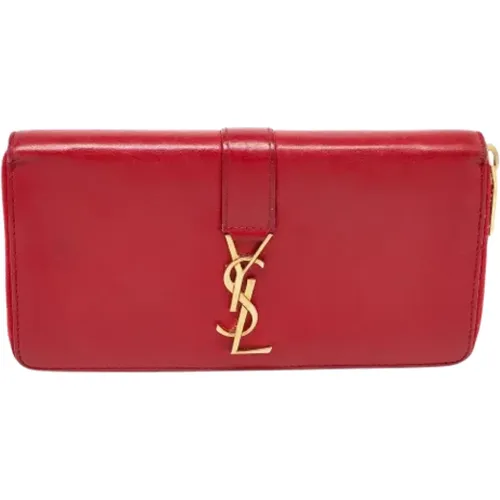 Pre-owned Wallets, female, , Size: ONE SIZE Pre-owned Leather wallets - Yves Saint Laurent Vintage - Modalova