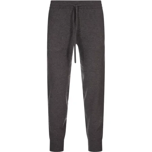 Sweatpants, male, , Size: XL Slim-Fit Grey Wool-Blend Joggers - Vince - Modalova