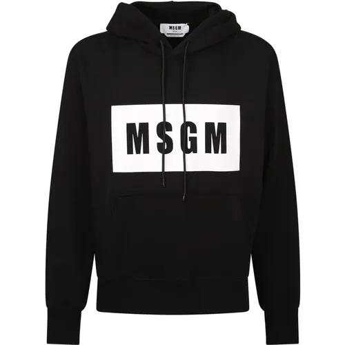 Hoodies, male, , Size: L Hooded Sweatshirt for Men - Msgm - Modalova