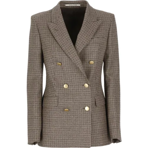 Wool Blazer Peak Lapel , female, Sizes: M - Tagliatore - Modalova