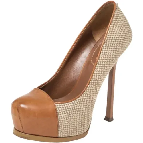 Pre-owned Canvas heels , female, Sizes: 4 UK - Yves Saint Laurent Vintage - Modalova