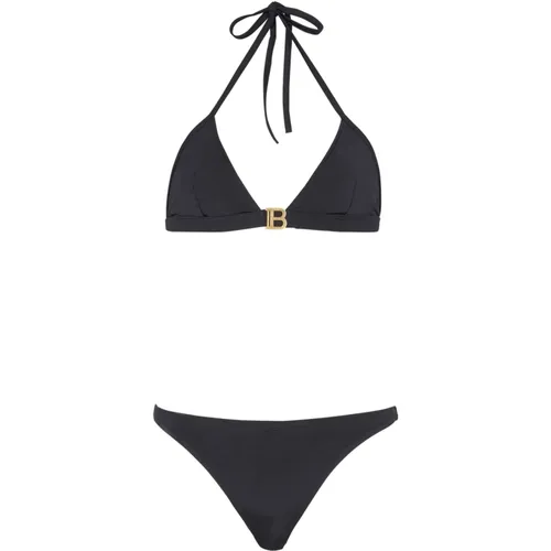 Triangel-Bikini B , Damen, Größe: 2XS - Balmain - Modalova