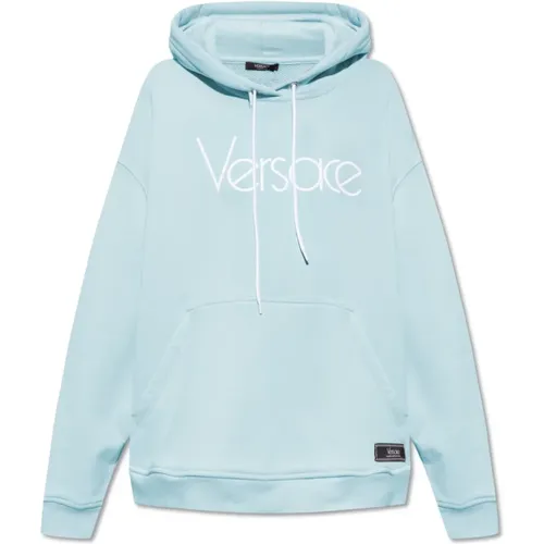 Logo Hoodie , Damen, Größe: 2XS - Versace - Modalova