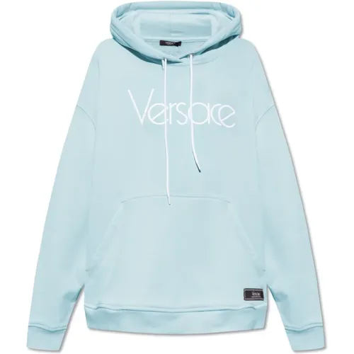 Logo hoodie , female, Sizes: XS, 2XS, S - Versace - Modalova