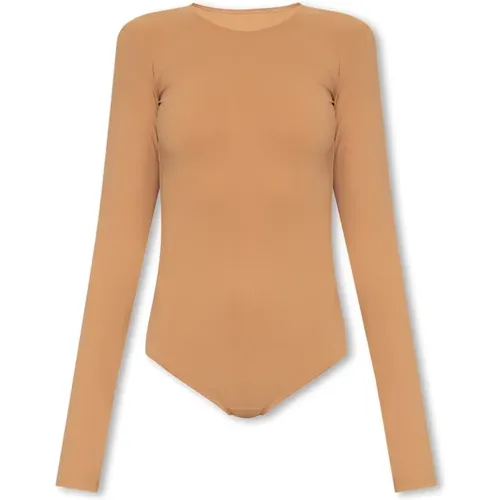 Bodysuit with long sleeves , female, Sizes: M, L, XS - MM6 Maison Margiela - Modalova