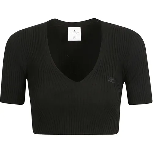 V-neck Knitwear , female, Sizes: XS, M, S - Courrèges - Modalova