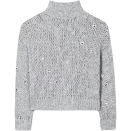 Glitzernder Rollkragenpullover aus Wollmischung , Damen, Größe: S - LUISA CERANO - Modalova